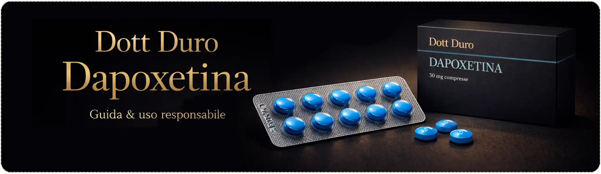 Dott. Duro — Dapoxetina: confezione e analisi